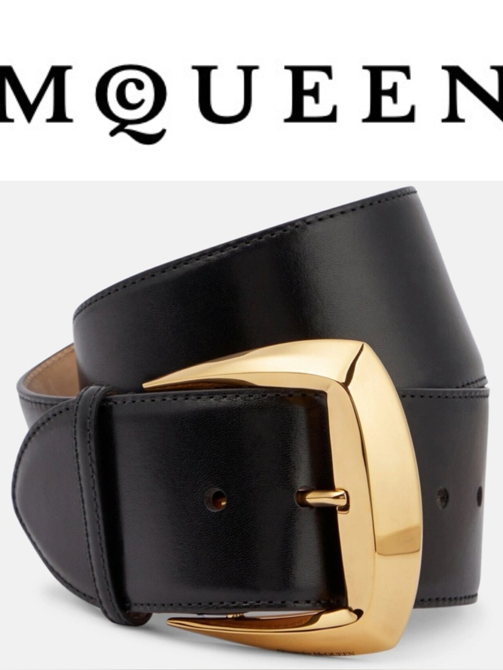 Alexander McQueen Geometric Buckle Belt